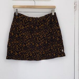 Vans Black and Brown Patterned Mini Skirt